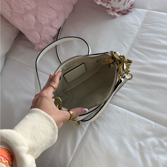 White Coach Teri Shoulder Bag in signature canvas - Picture 8 of 11